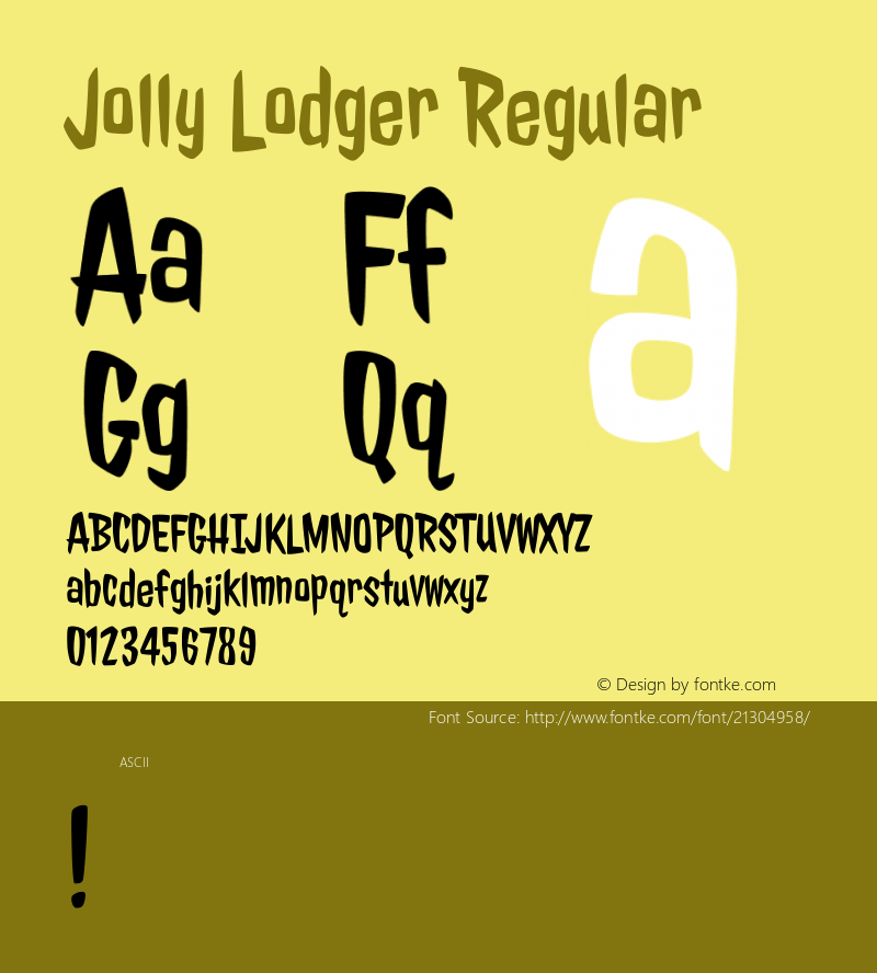 Jolly Lodger Regular 图片样张