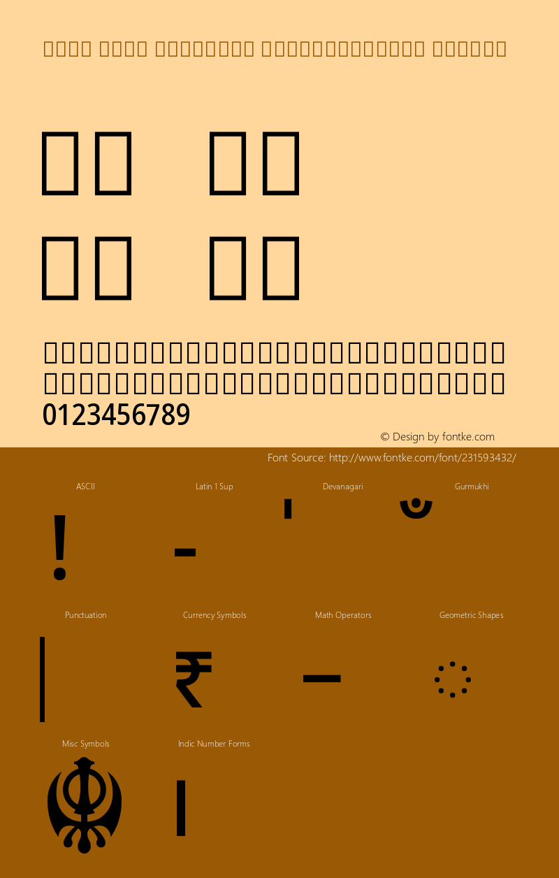 Noto Sans Gurmukhi SemiCondensed Medium Version 2.001图片样张