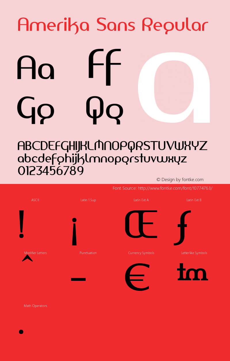 Amerika Sans Regular 1.0; 2001图片样张