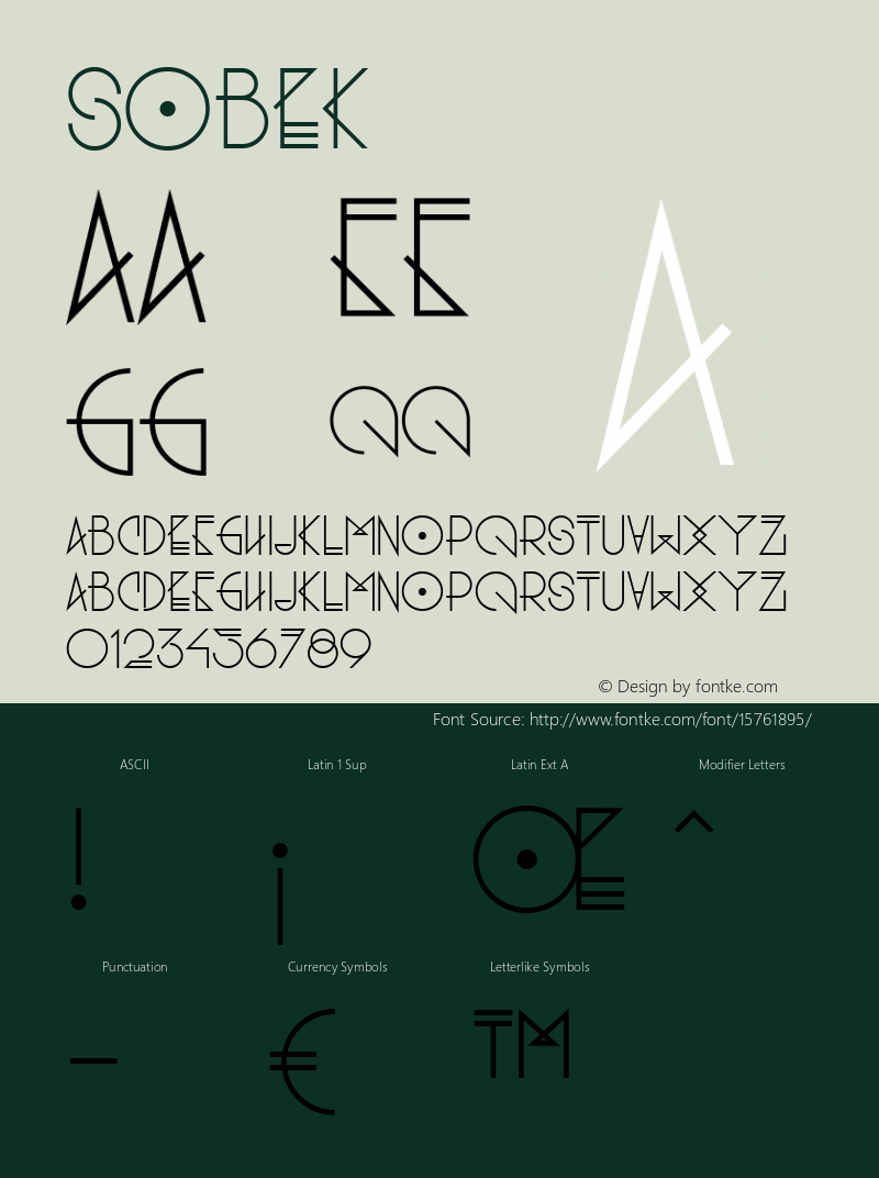 Sobek ☞ Version 1.000;com.myfonts.easy.thinkdust.sobek.regular.wfkit2.version.3SCc图片样张