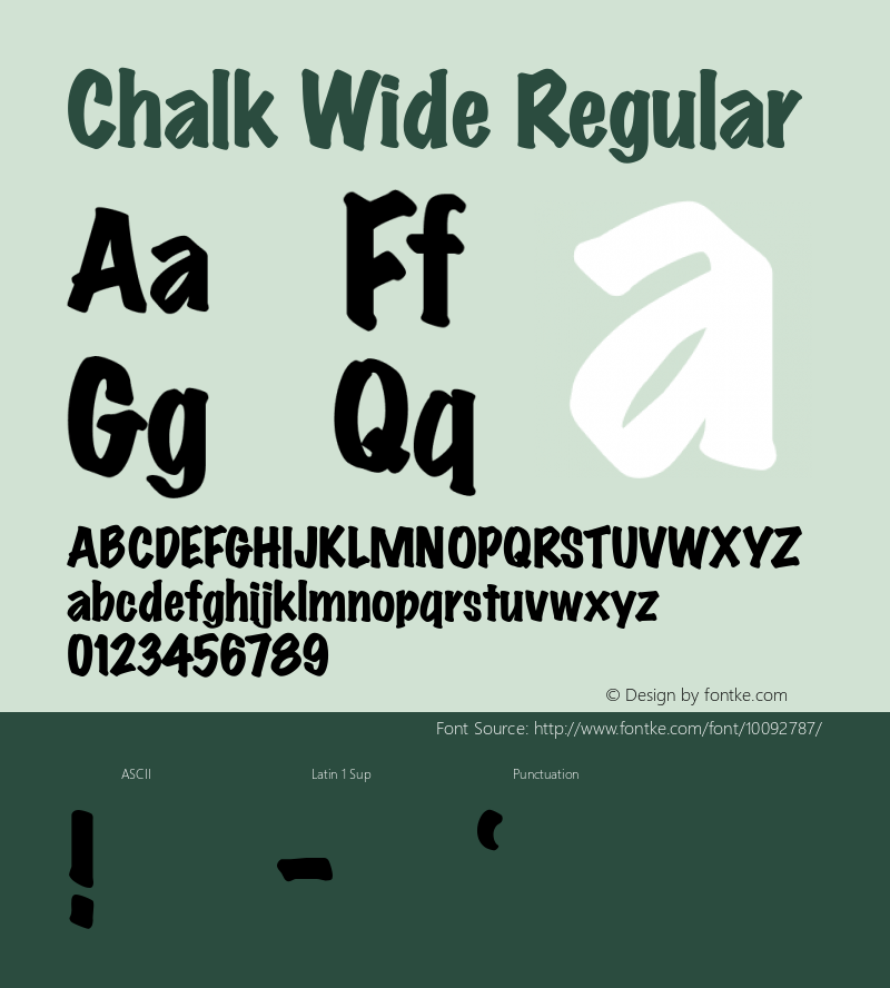 Chalk Wide Regular Unknown图片样张