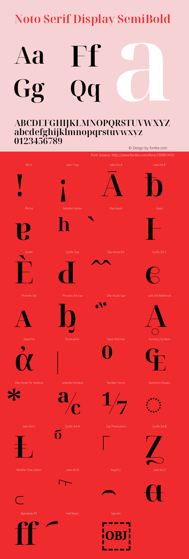 Noto Serif Display SemiBold Version 2.007图片样张