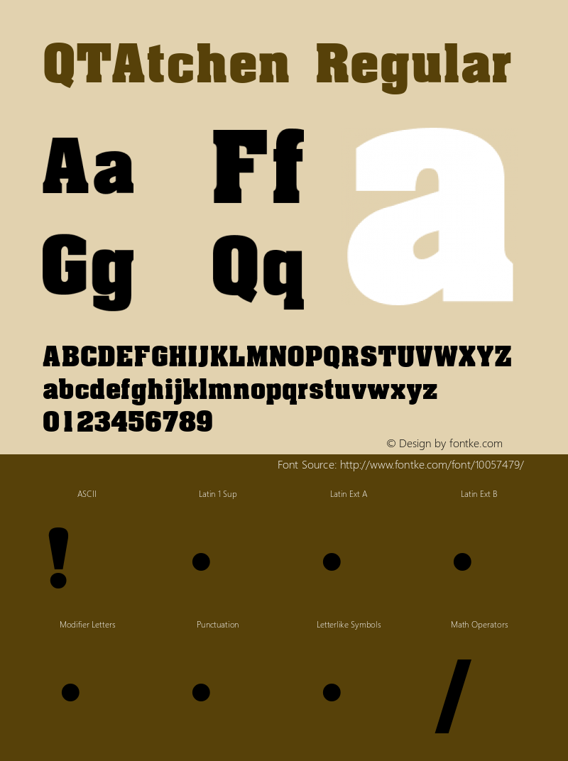 QTAtchen Regular QualiType TrueType font  10/4/92图片样张