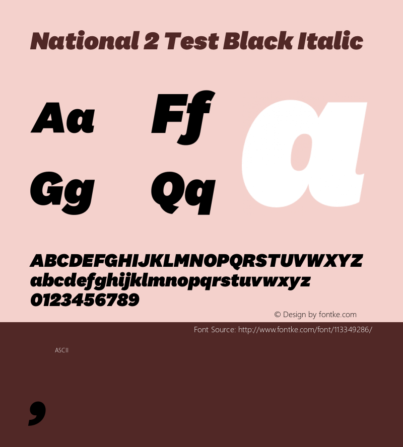 National2-BlackItalicTest Version 1.004;hotconv 1.0.116;makeotfexe 2.5.65601;0图片样张