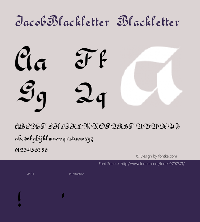 JacobBlackletter Blackletter Version 001.000图片样张