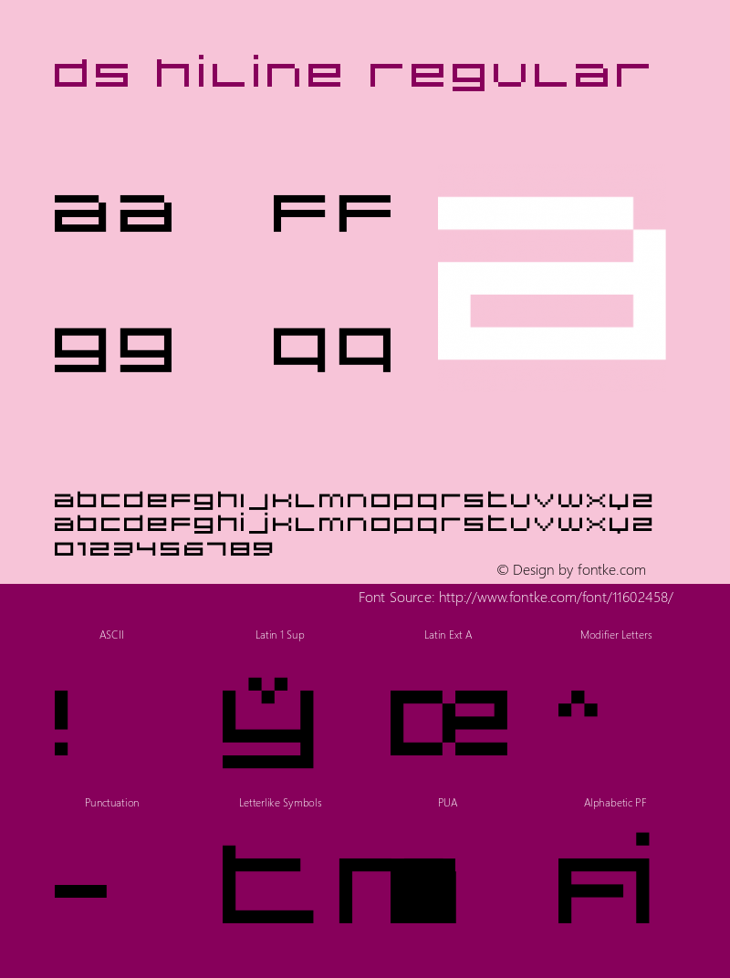 DS Hiline Regular Version 1.0; 2001; initial release图片样张