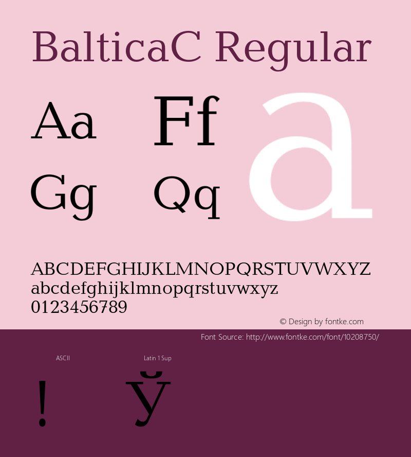 BalticaC Regular 001.000图片样张