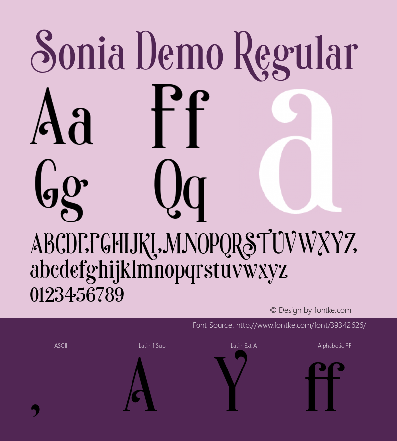 Sonia Demo Version 1.002;Fontself Maker 3.3.0图片样张