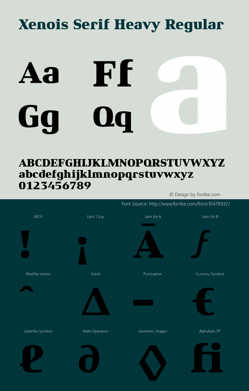 Xenois Serif Heavy Regular Version 1.00图片样张