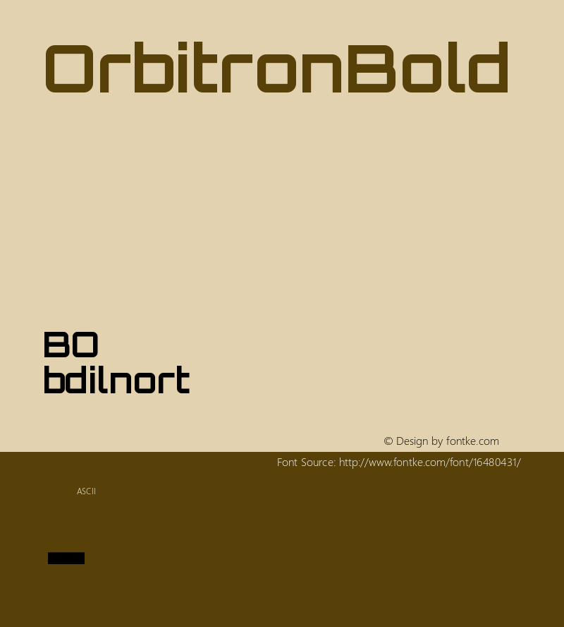 Orbitron Bold Version 001.001图片样张