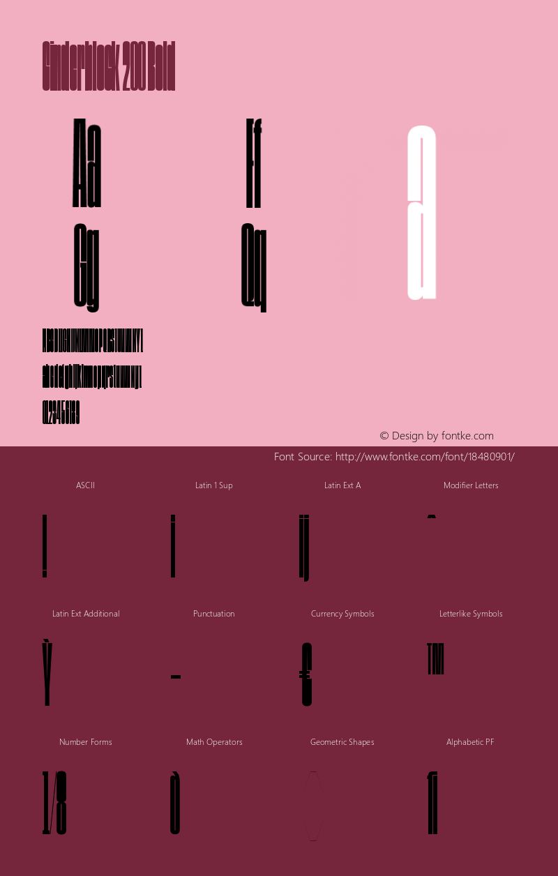 Cinderblock 200 Bold Version 1.000图片样张