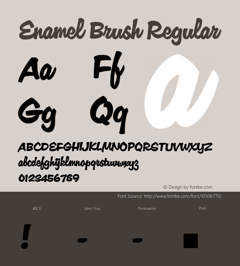 Enamel Brush Regular Version 1.001图片样张