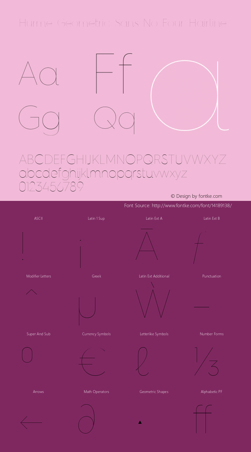 Hurme Geometric Sans No Four Hairline 1.001图片样张