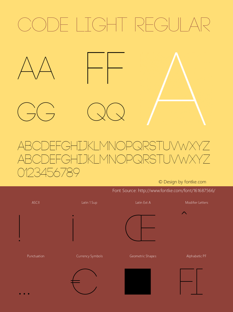 Code Light Regular Version 1.0图片样张