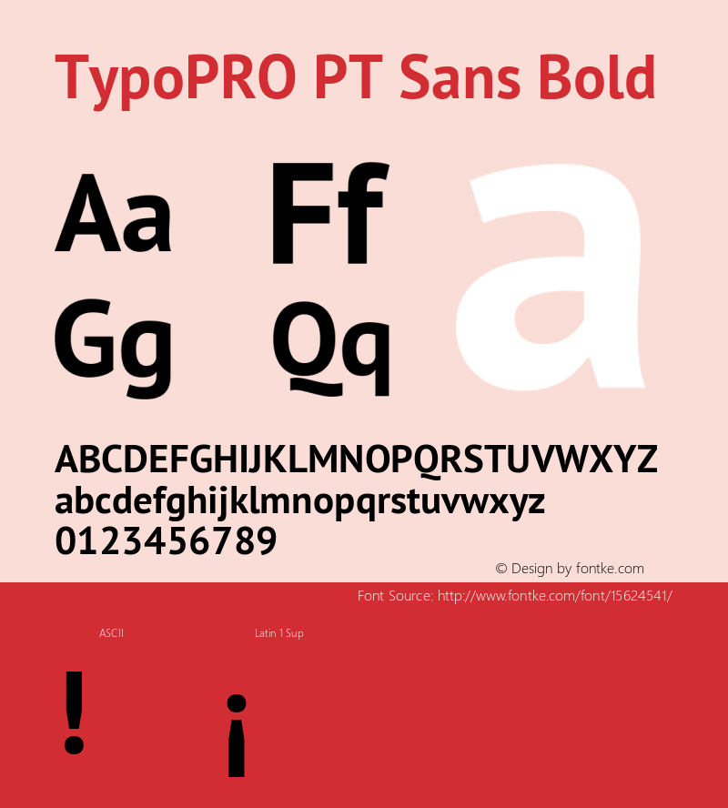 TypoPRO PT Sans Bold Version 2.005图片样张