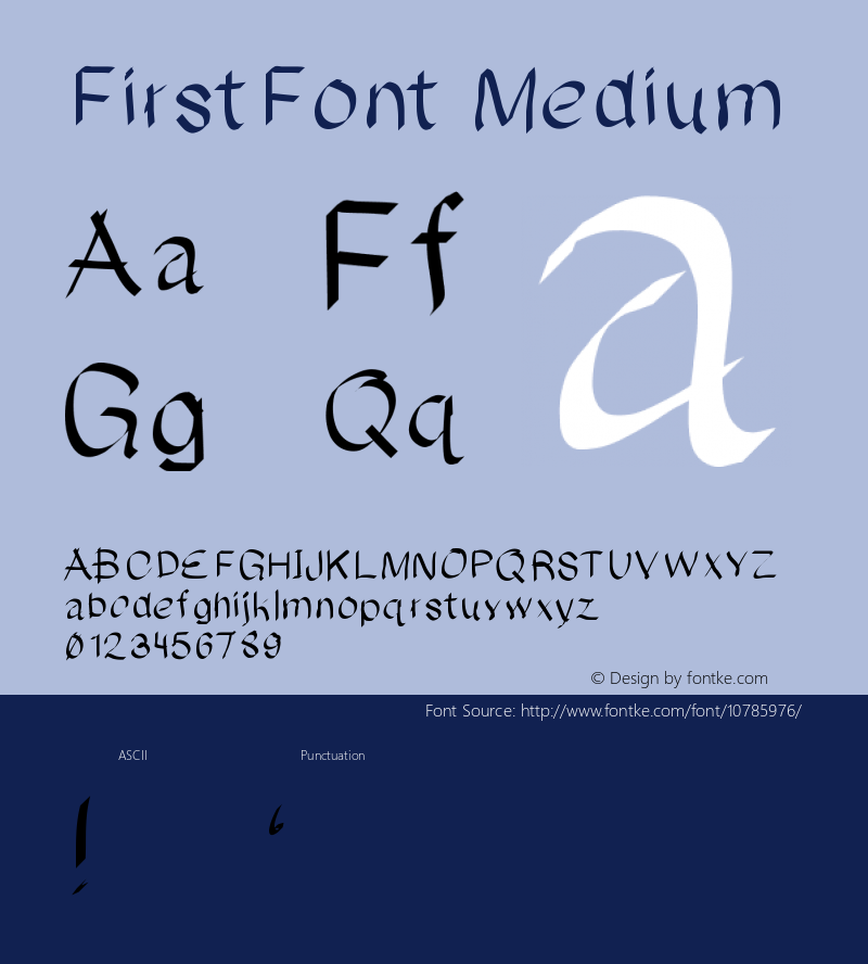 FirstFont Medium Version 001.000图片样张