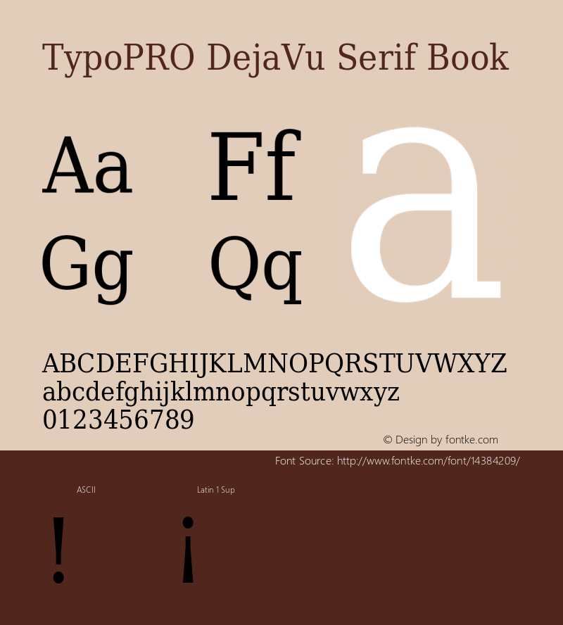 TypoPRO DejaVu Serif Book Version 2.34图片样张