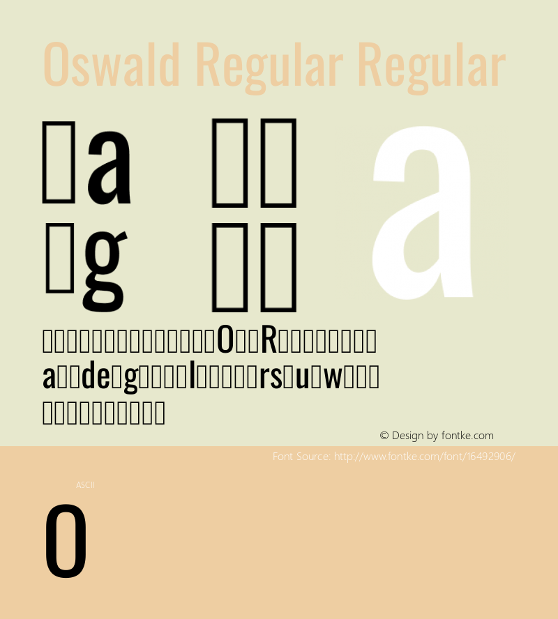 Oswald Regular Regular 3.0; ttfautohint (v0.95) -l 8 -r 50 -G 200 -x 0 -w 