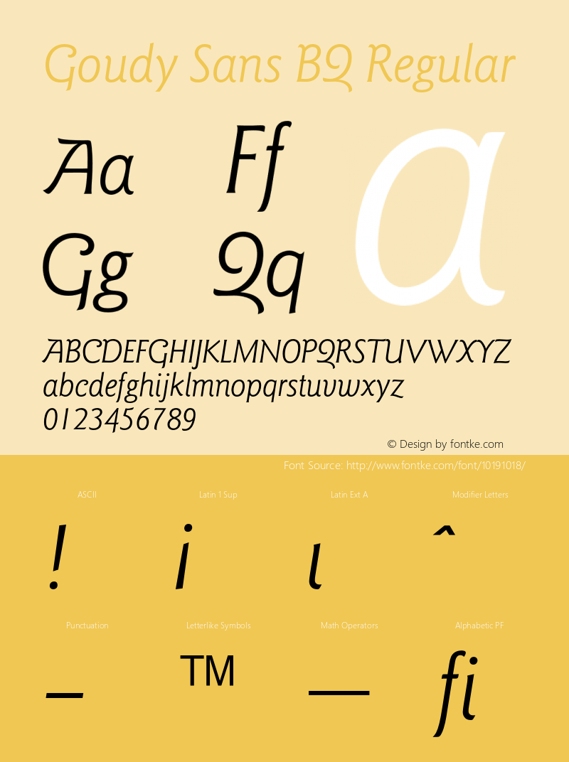 Goudy Sans BQ Regular 001.000图片样张