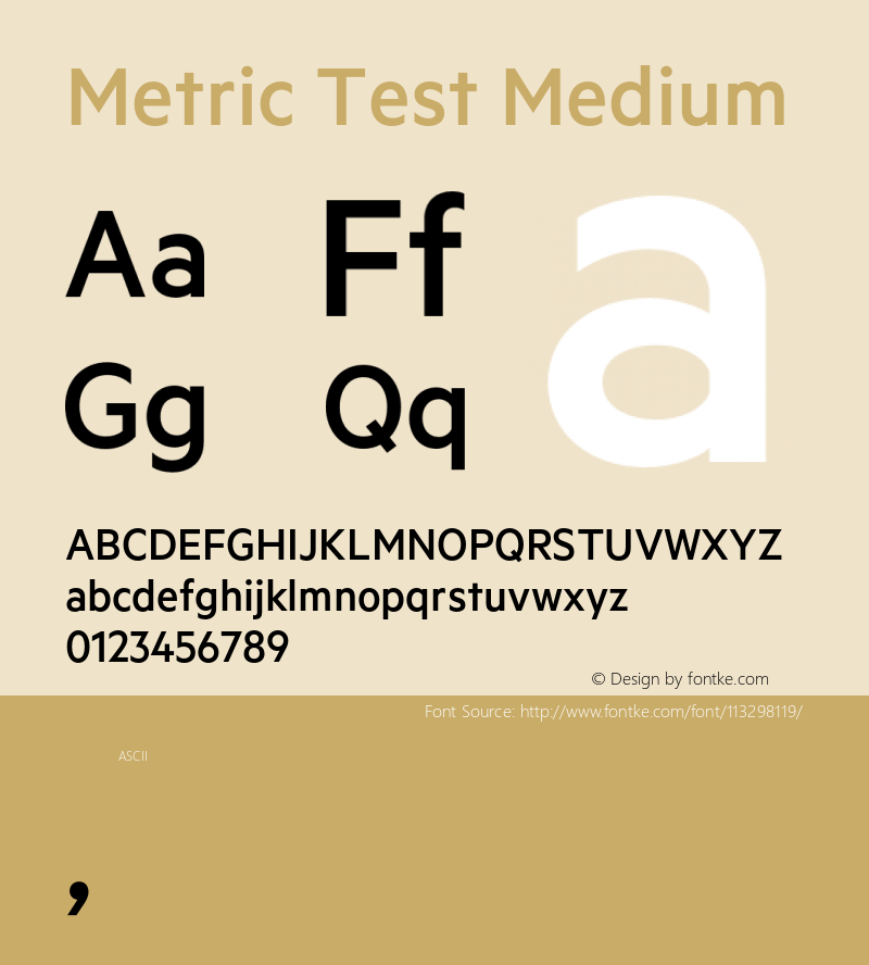 Metric-MediumTest Version 1.001;PS 001.001;hotconv 1.0.57;makeotf.lib2.0.21895;0图片样张