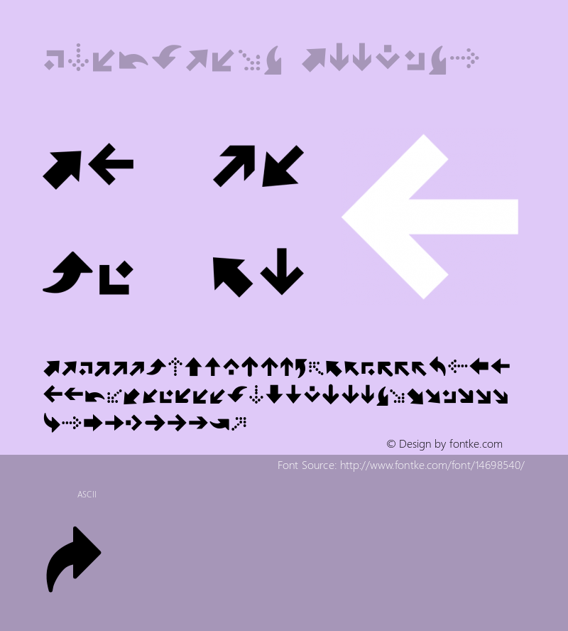 ClickBits-Arrows1 ☞ Version 1.000;PS 001.000;hotconv 1.0.38;com.myfonts.fonthead.click-bits.arrows-1.wfkit2.2ANX图片样张