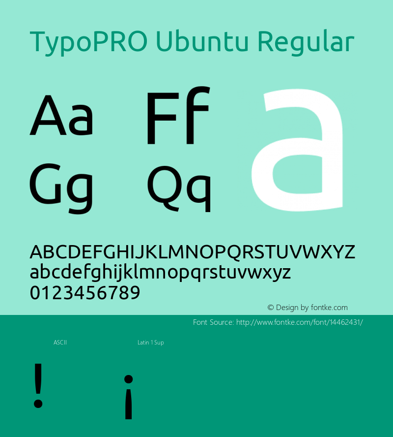 TypoPRO Ubuntu Regular Version 0.80图片样张