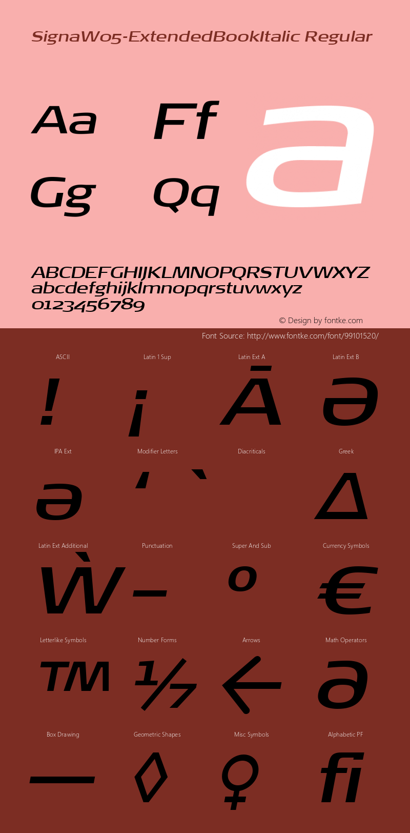 Signa W05 Extended Book Italic Version 7.504图片样张