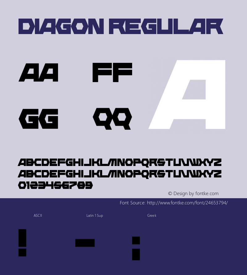 Diagon Version 1.00;November 20, 2017;FontCreator 11.0.0.2408 64-bit图片样张