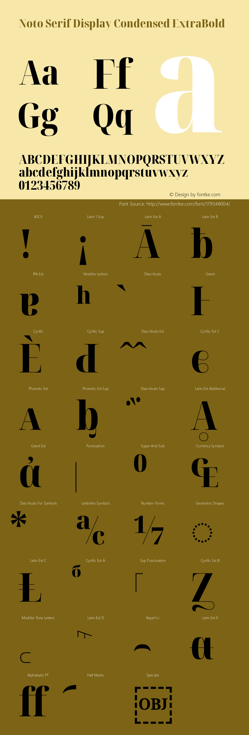 Noto Serif Display Condensed ExtraBold Version 2.005图片样张