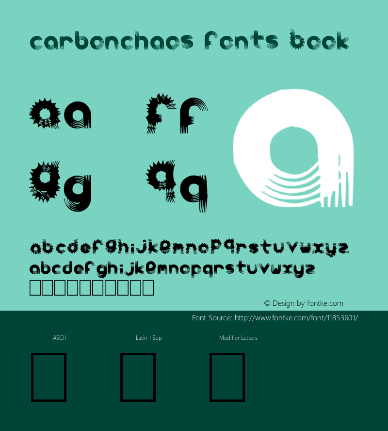 carbonchaos fonts Book Version 1.00 May 22, 2011, i图片样张