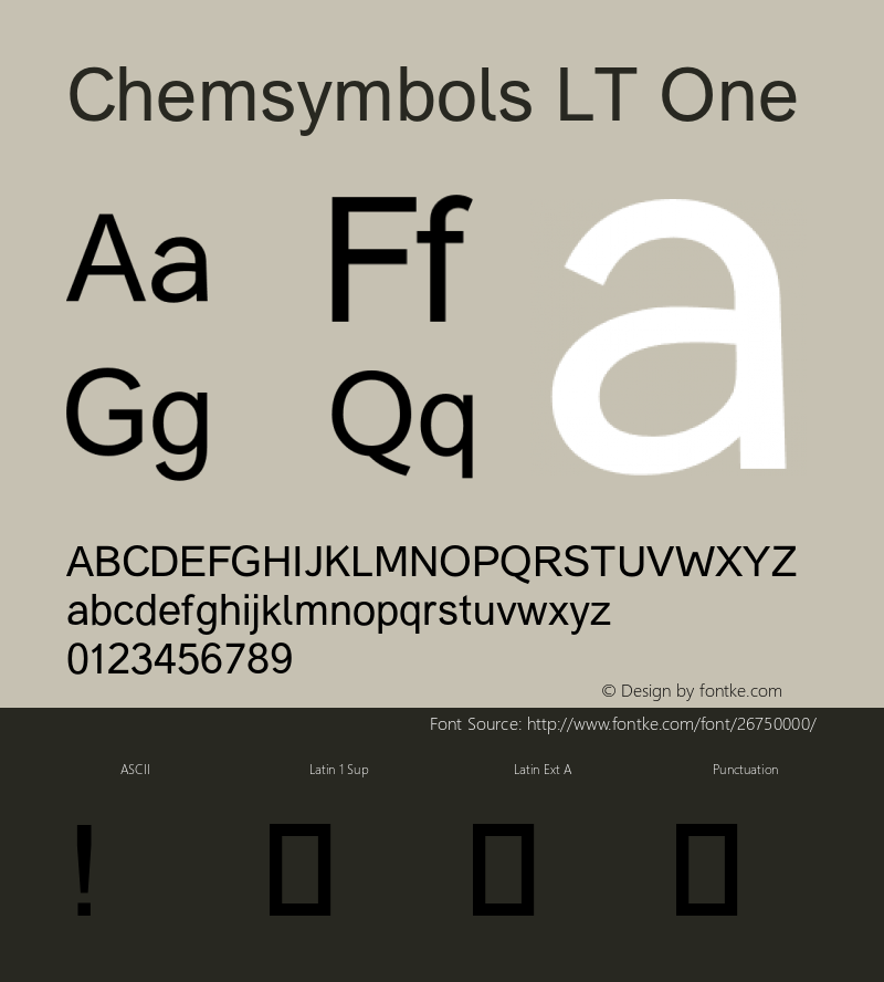 Chemsymbols LT One Version 1.001图片样张