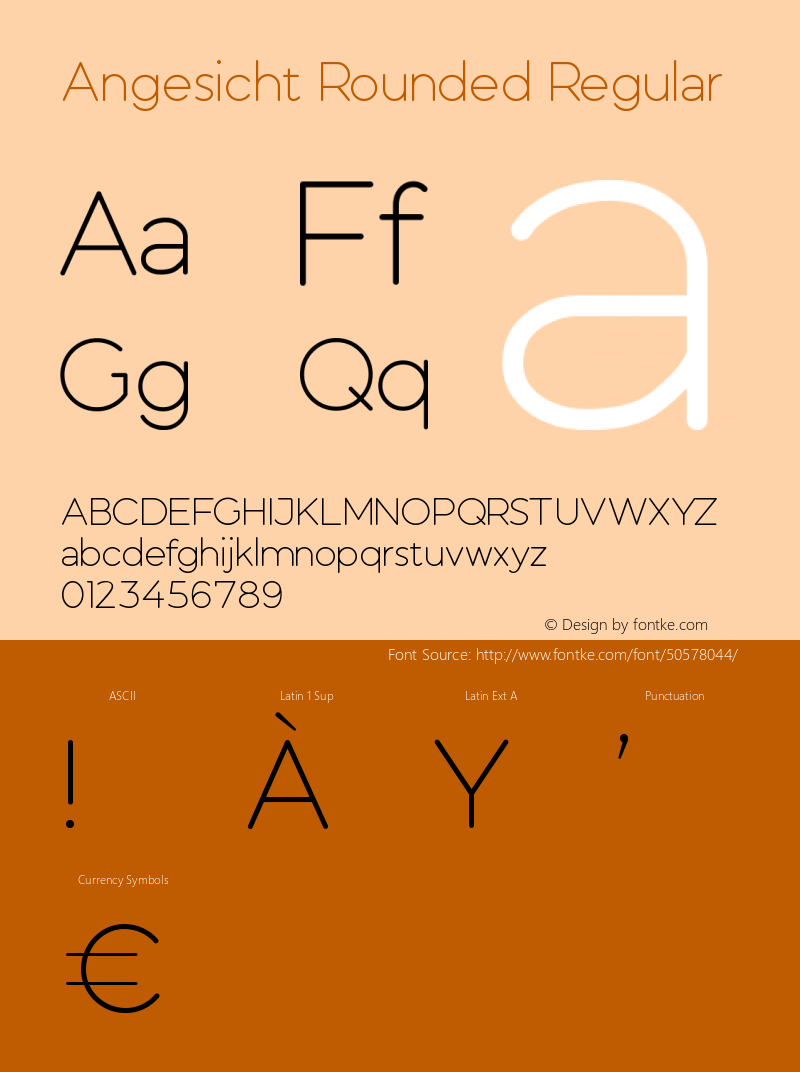 Angesicht Rounded Version 1.002;Fontself Maker 3.4.0图片样张