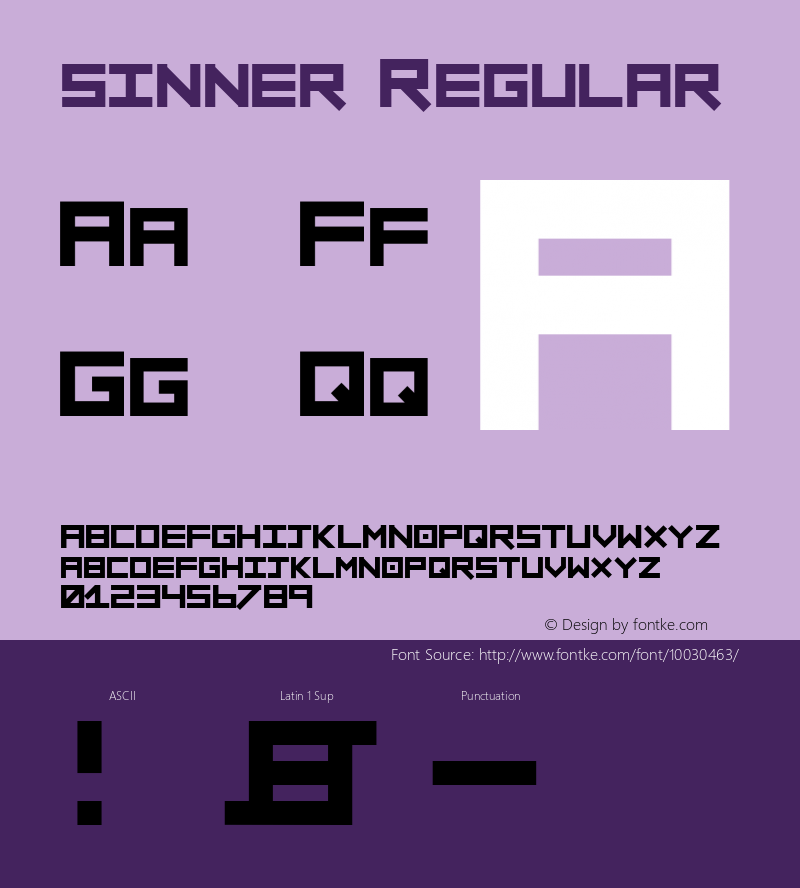 sinner Regular 1.0图片样张