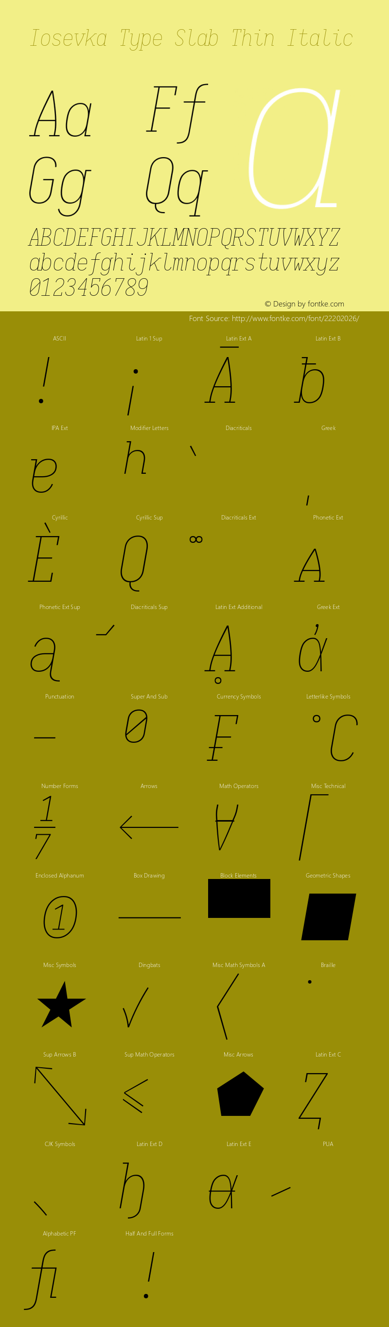 Iosevka Type Slab Thin Italic 1.13.1; ttfautohint (v1.6)图片样张