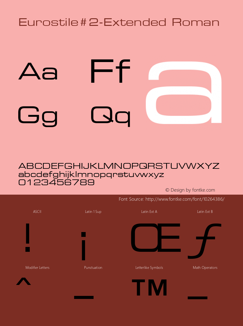 Eurostile#2-Extended Roman Version 1.00图片样张