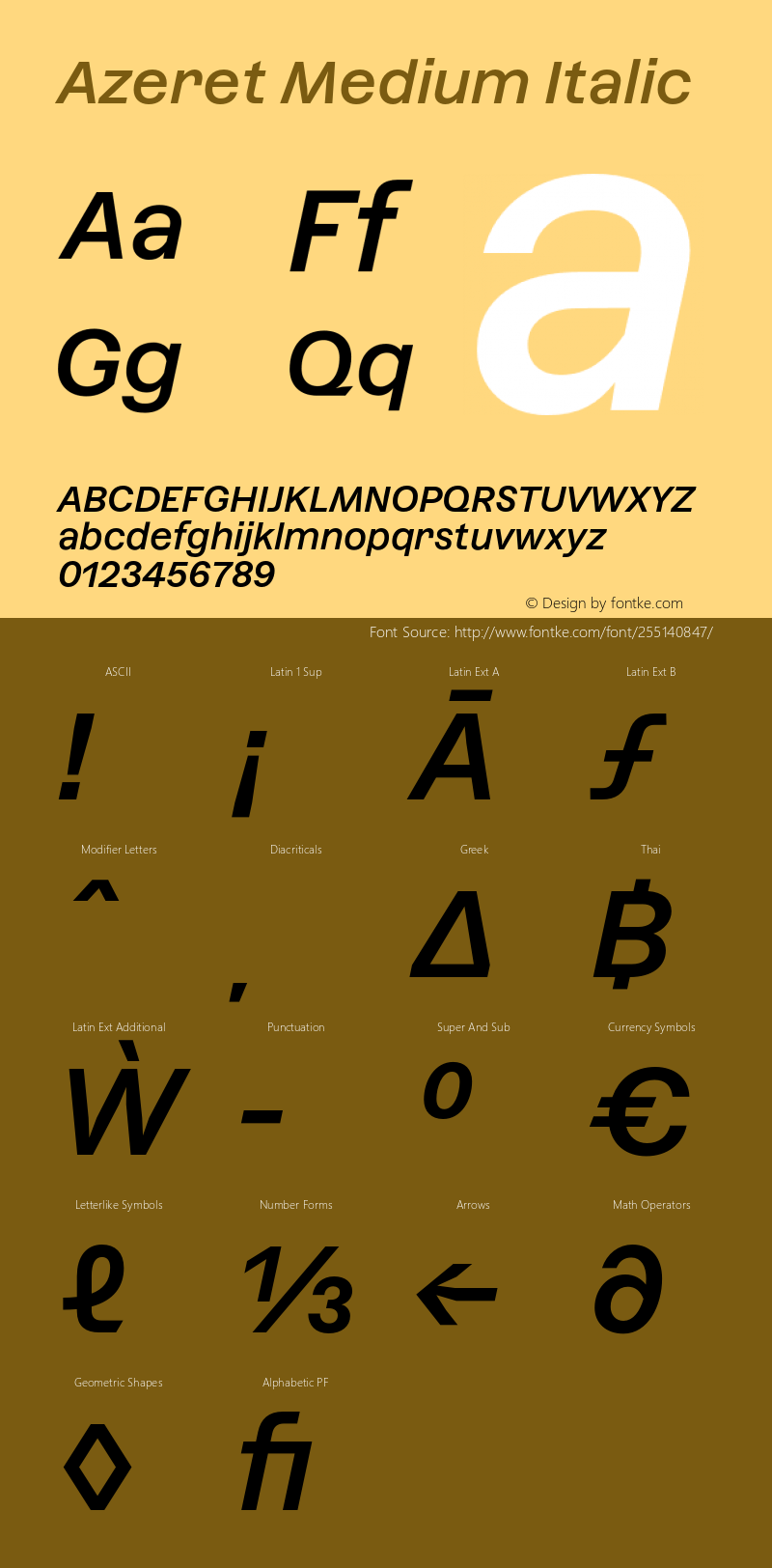 Azeret Medium Italic Version 1.000; Glyphs 3.0.3, build 3084图片样张