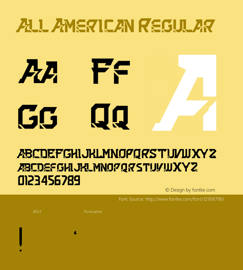 All American Regular Version 1.0图片样张