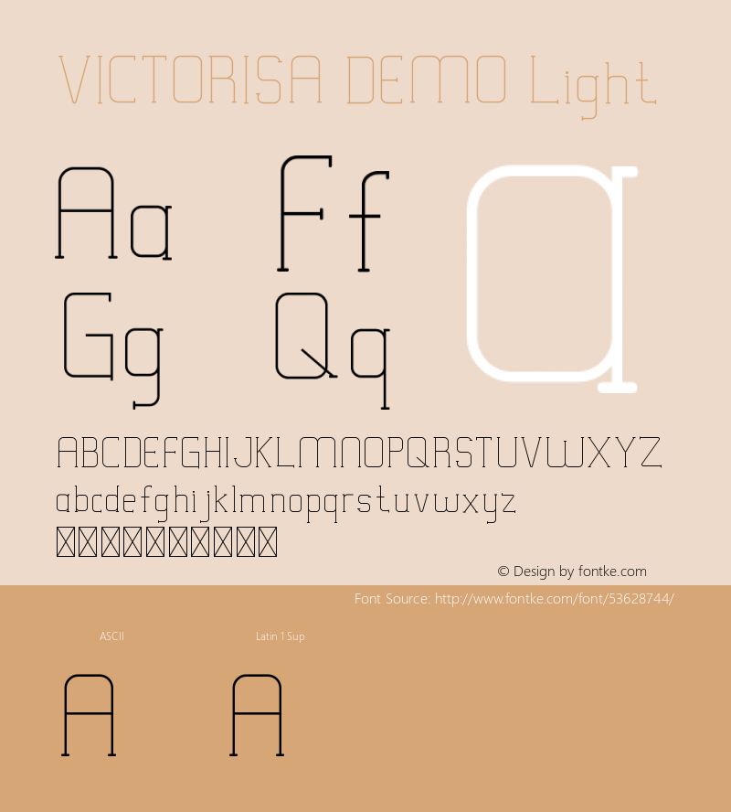 VICTORISA DEMO Light Version 1.002;Fontself Maker 3.1.2图片样张