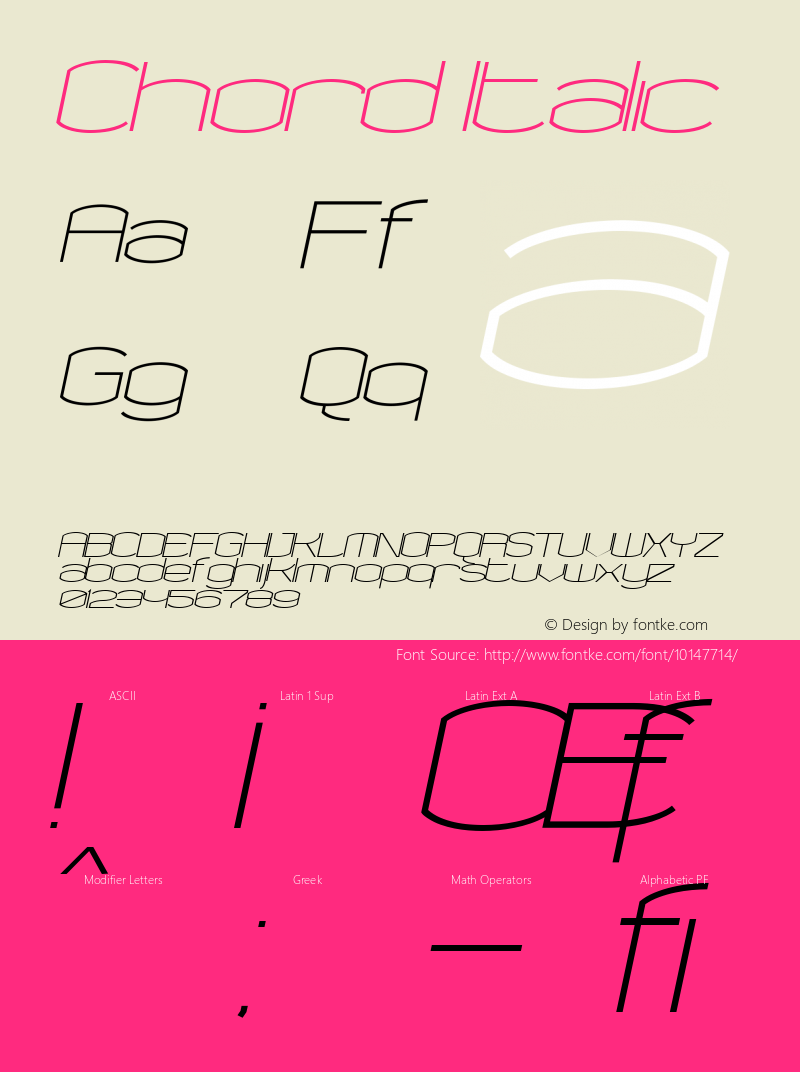 Chord Italic Version 001.000图片样张