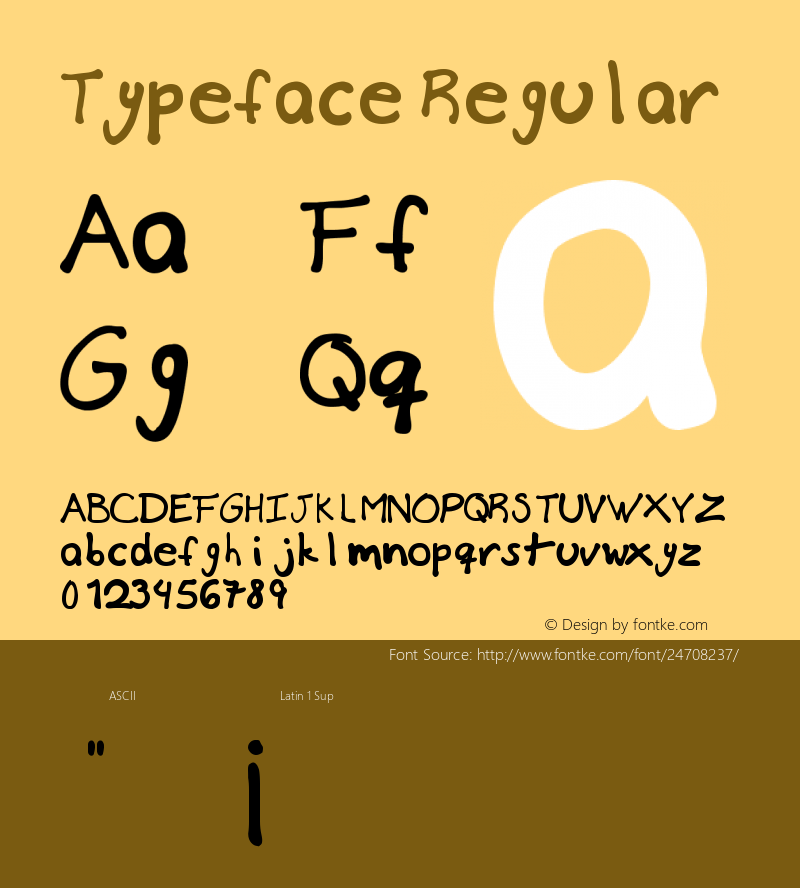 Typeface Version 1.0图片样张