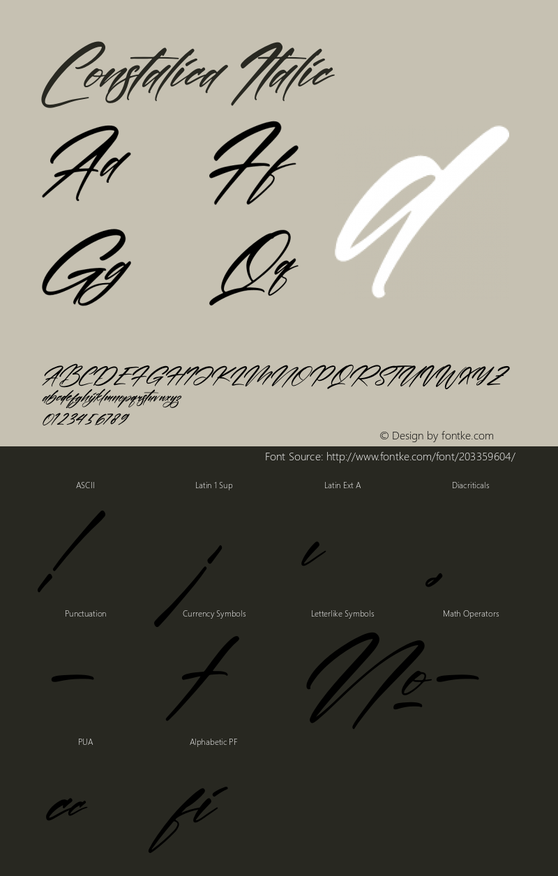 Constalica Italic Version 1.00;October 2, 2021;FontCreator 13.0.0.2683 64-bit图片样张