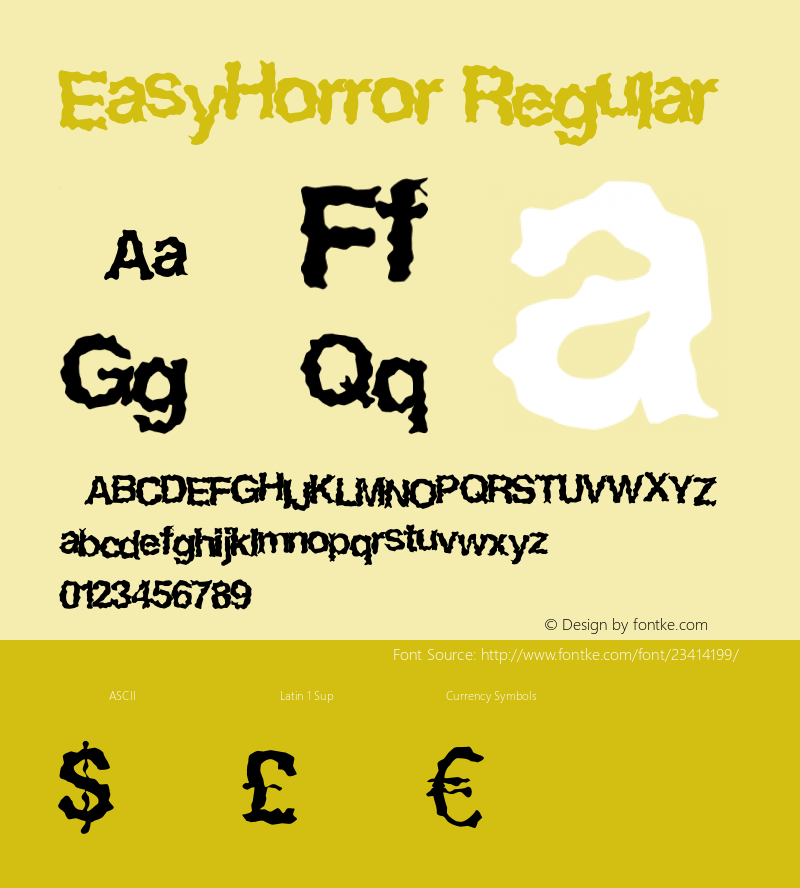 EasyHorror Version 1.00 September 18, 2013, initial release图片样张