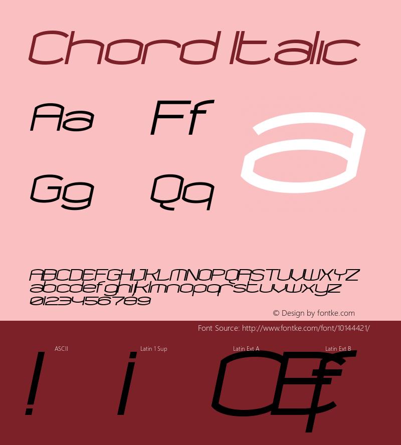 Chord Italic Version 001.000图片样张