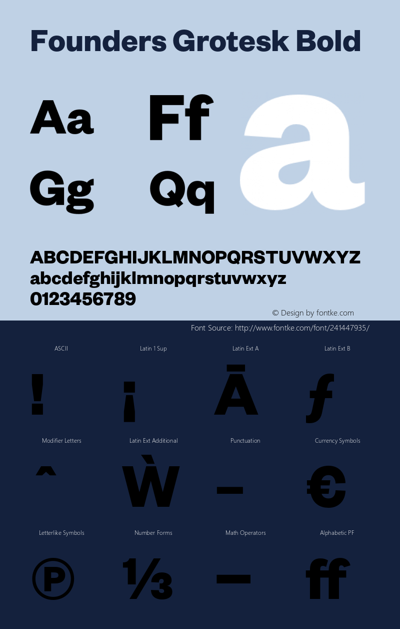 Founders Grotesk Bold Version 2.001;PS 1.000;hotconv 16.6.54;makeotf.lib2.5.65590图片样张