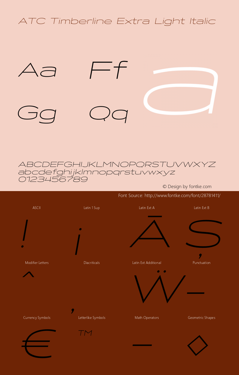 ATC Timberline Extra Light Italic Version 1.001;PS 001.001;hotconv 1.0.70;makeotf.lib2.5.58329 DEVELOPMENT; ttfautohint (v1.5.65-e2d9)图片样张