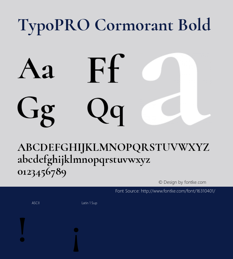 TypoPRO Cormorant Bold Version 2.001图片样张