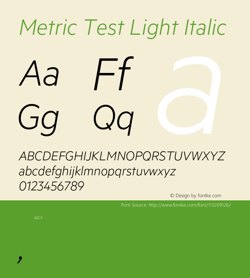 Metric-LightItalicTest Version 1.001;PS 001.001;hotconv 1.0.57;makeotf.lib2.0.21895;0图片样张