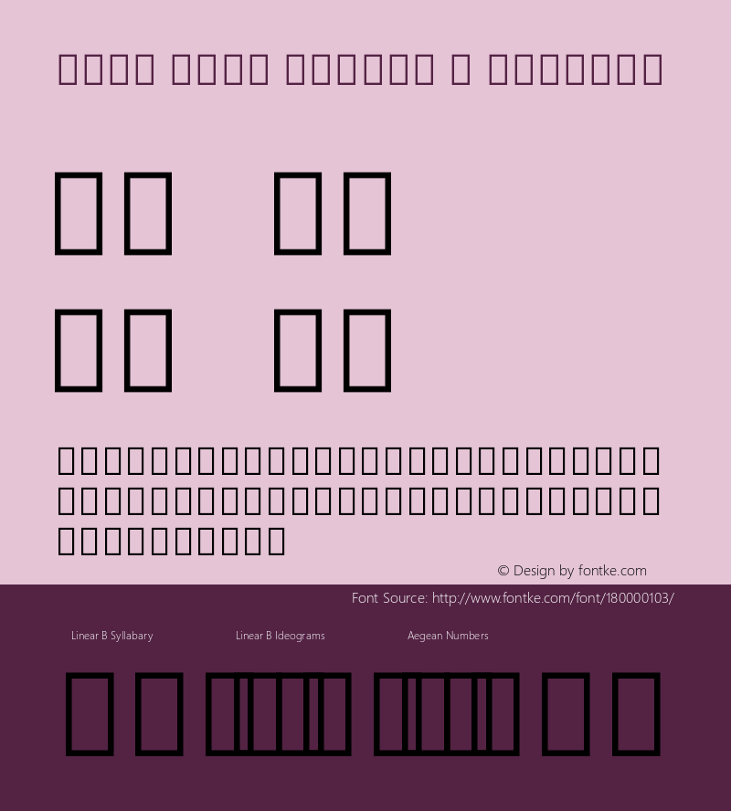 Noto Sans Linear B Regular Version 2.001图片样张