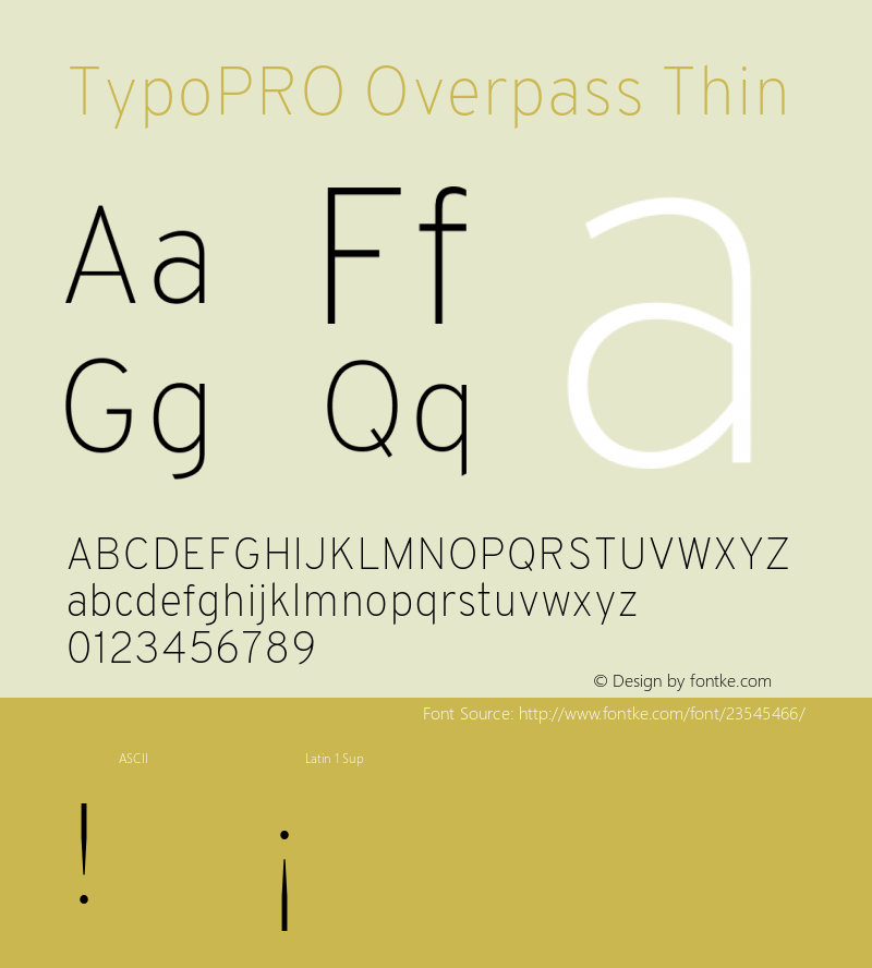 TypoPRO Overpass Thin Version 3.000;DELV;Overpass图片样张