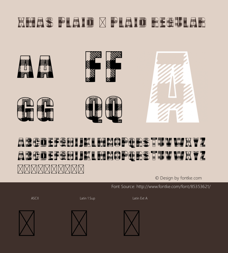 Xmas Plaid - Plaid Version 1.001;Fontself Maker 3.5.4图片样张
